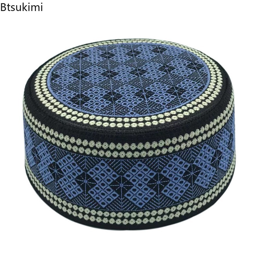 Ethnic Fashion India - 빈티지 자수 히잡 남성 기도 모자